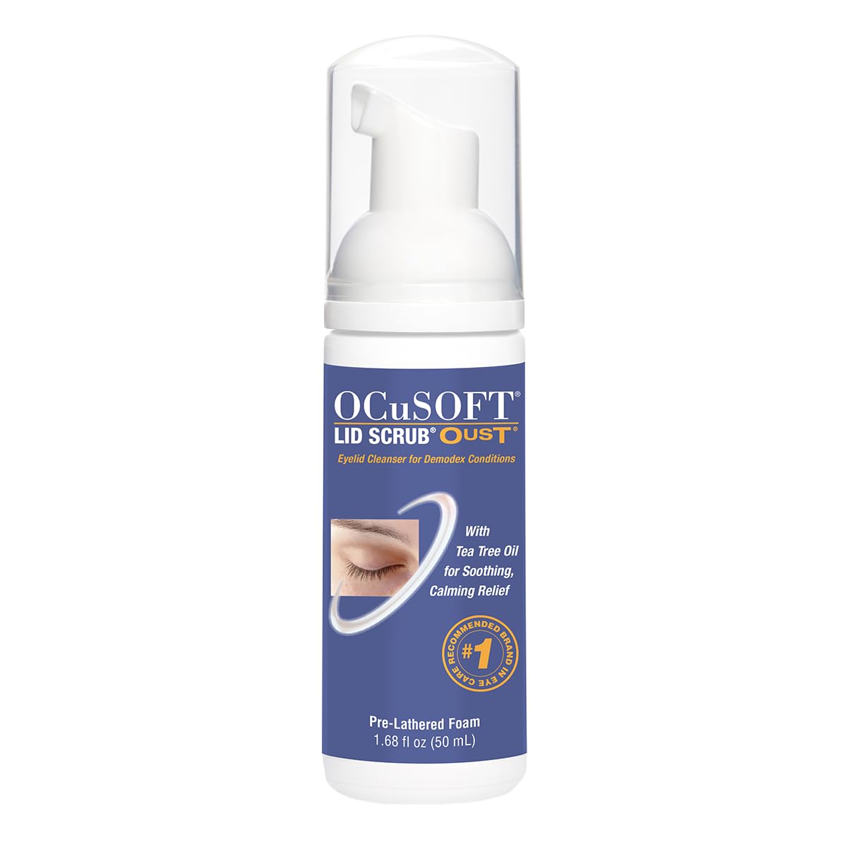 OCuSOFT Oust Demodex Foam Cleanser front view 1.68 fl oz