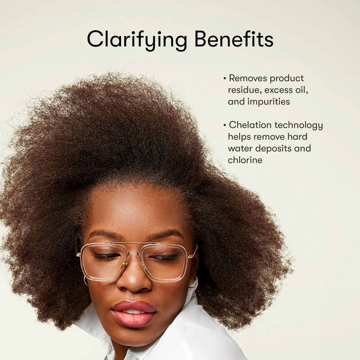 Odele Clarifying Shampoo cap open showing dispensing nozzle