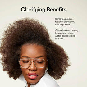 Odele Clarifying Shampoo cap open showing dispensing nozzle