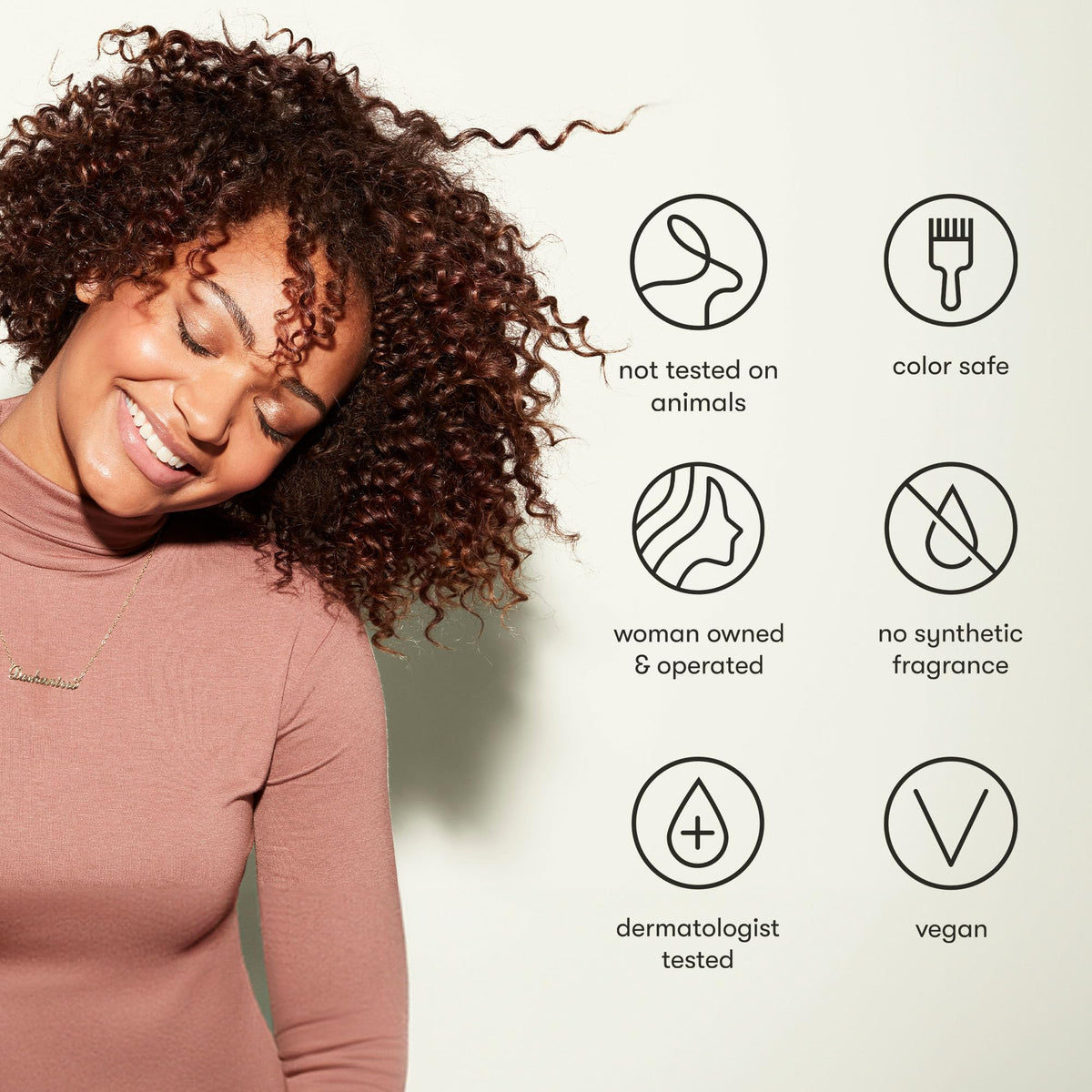 Odele Vegan Leave-In Conditioner application on hair