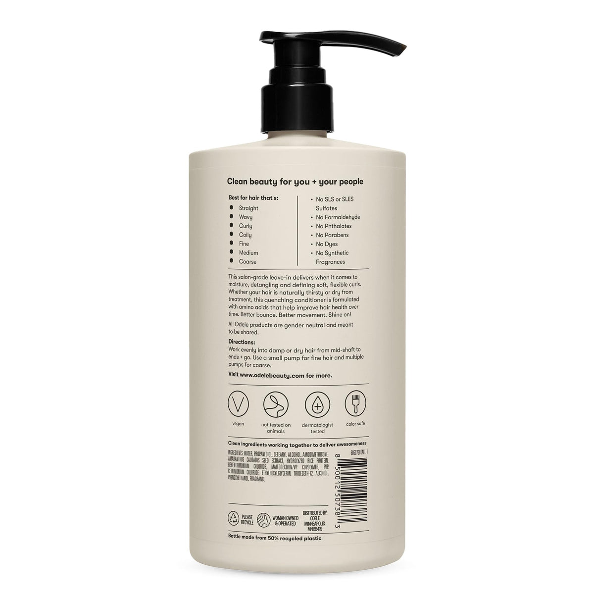 Odele Vegan Leave-In Conditioner in a hair care routine