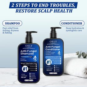 oely Anti-Dandruff Conditioner application on hair
