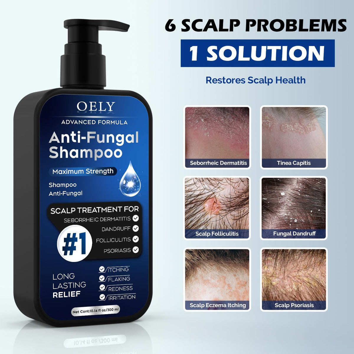 oely Antifungal Shampoo 345g with fresh ingredients