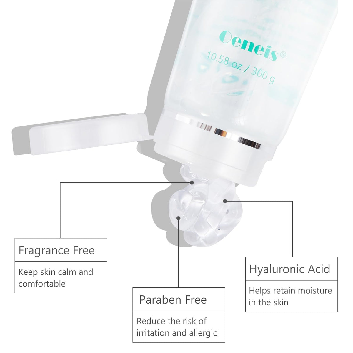 Oeneis Hydrating Microcurrent Conductive Gel application on skin