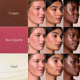 Ogee highlighter stick showcasing its illuminating finish