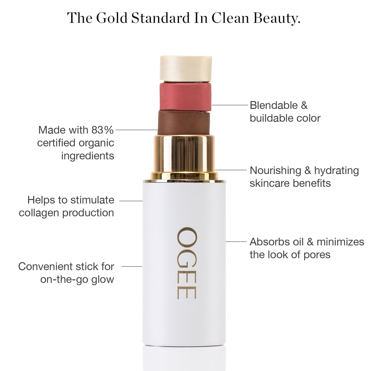 Ogee Sculpted Face Stick Opal cap removed