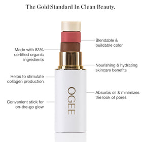 Ogee Sculpted Face Stick Opal cap removed