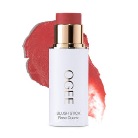 Ogee Sculpted Face Stick Rose Quartz front view