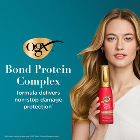 OGX Bond Protein Repair Heat Protect Spray 450°F close-up of nozzle