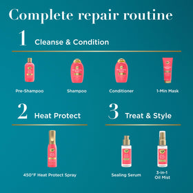 OGX Bond Protein Repair Heat Protect Spray 450°F packaging