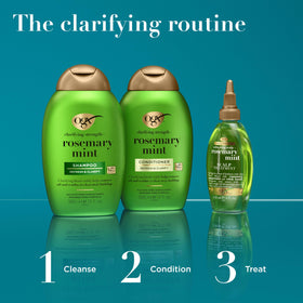 OGX Clarifying Strength Shampoo lathering in hands