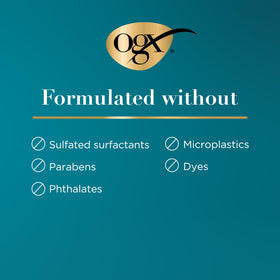 OGX conditioner applied to hair mid-length
