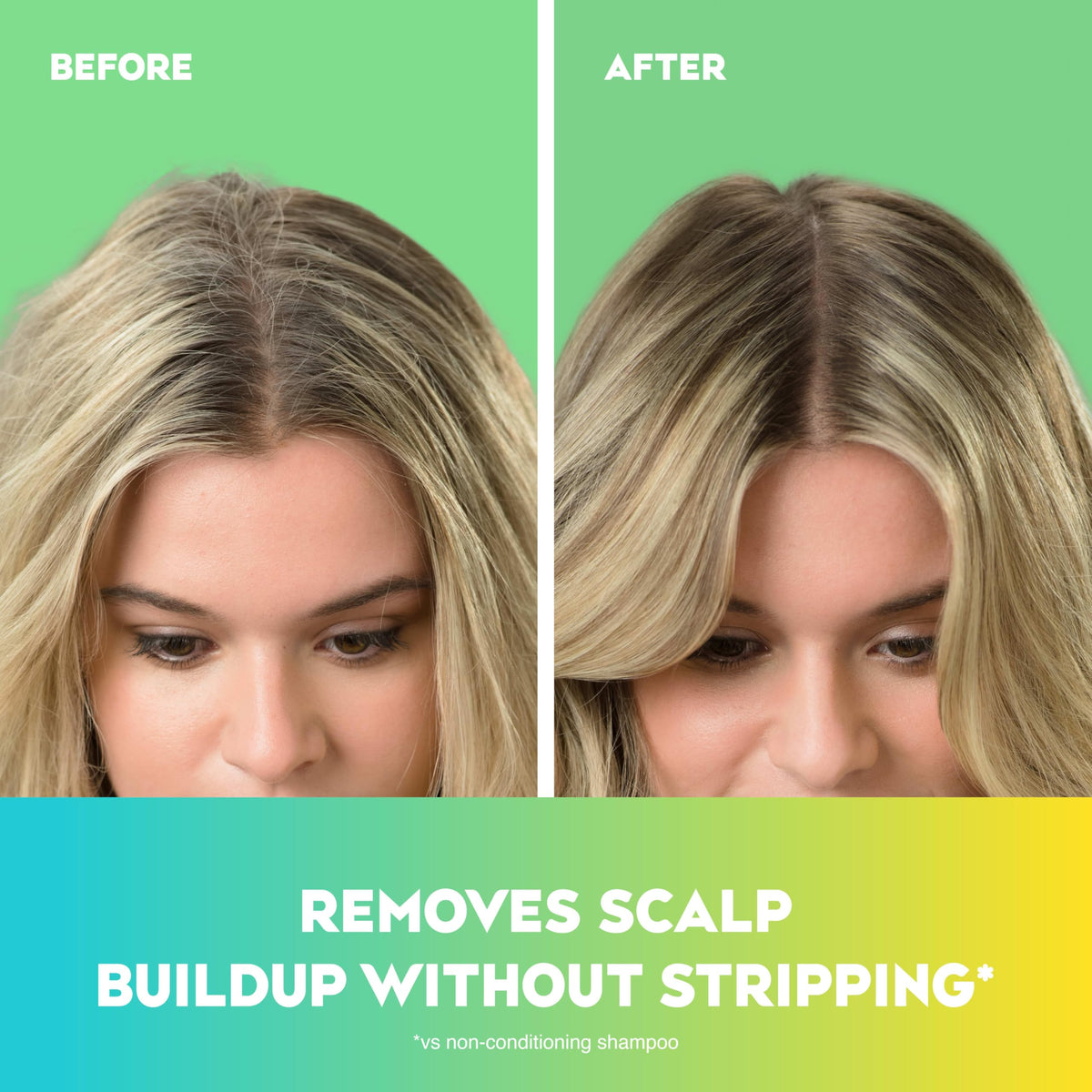 OGX Extra Strength Refreshing Scalp + Teatree Mint Conditioner bottle side view