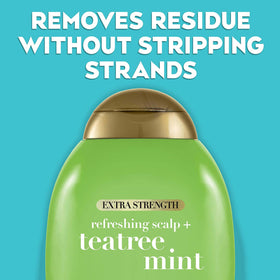 OGX Extra Strength Refreshing Scalp + Teatree Mint Conditioner texture close-up