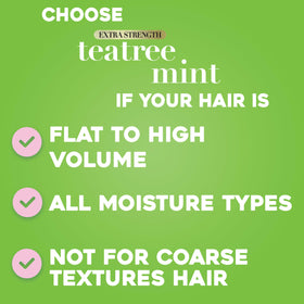 OGX Extra Strength Refreshing Scalp + Teatree Mint Conditioner with matching shampoo