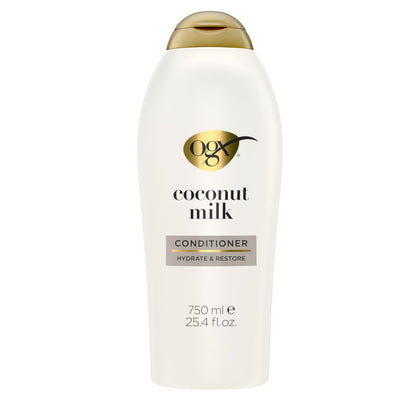 OGX Nourishing + Coconut Milk Conditioner front view 25.4 fl oz