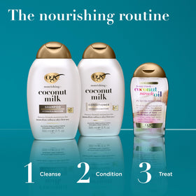 OGX Nourishing + Coconut Milk Conditioner with coconut and peach