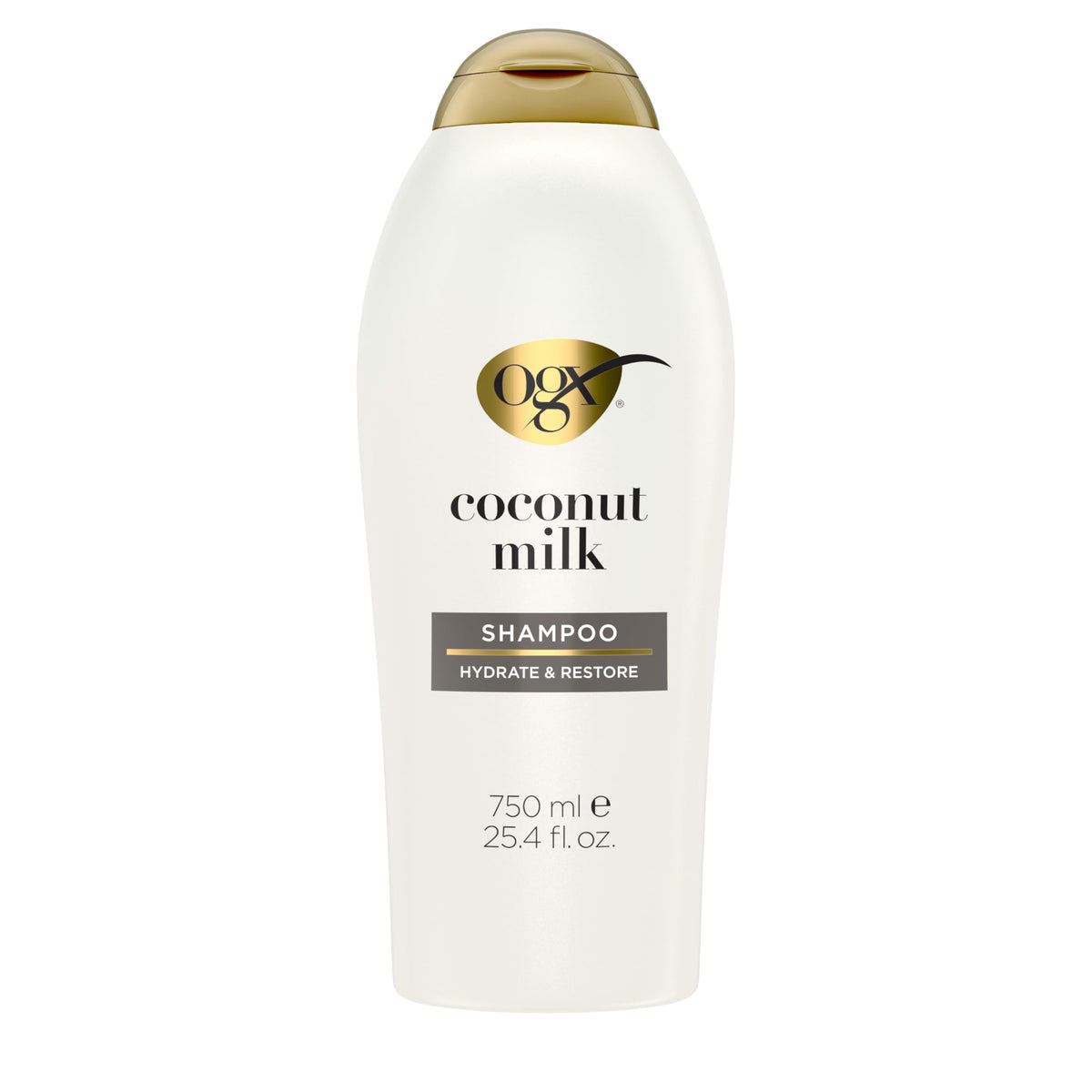 OGX Nourishing + Coconut Milk Shampoo 25.4 fl oz front view