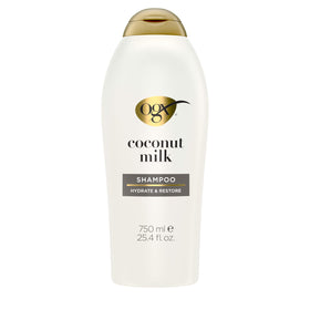 OGX Nourishing + Coconut Milk Shampoo 25.4 fl oz front view