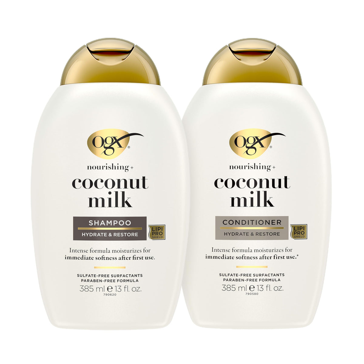 OGX Nourishing + Coconut Milk Shampoo front view 13 fl oz