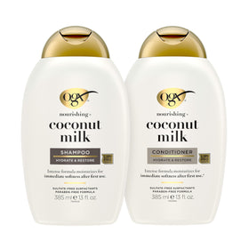 OGX Nourishing + Coconut Milk Shampoo front view 13 fl oz