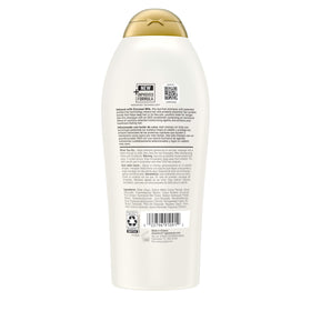 OGX Nourishing + Coconut Milk Shampoo packaging details