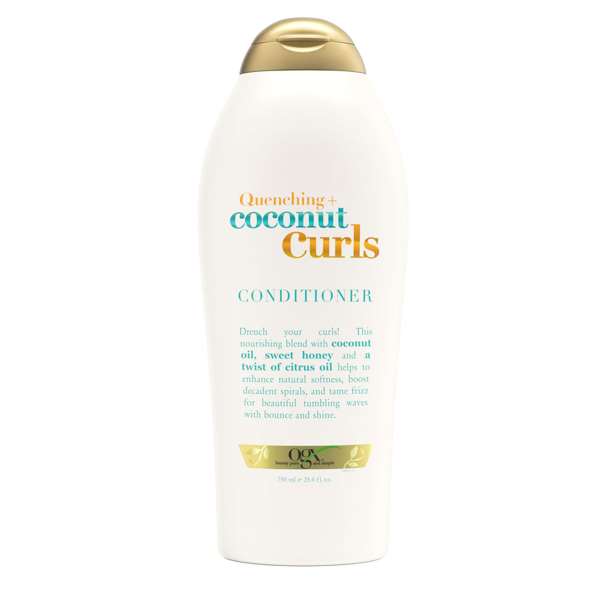OGX Quenching + Coconut Curls Conditioner 25.4 fl oz front view