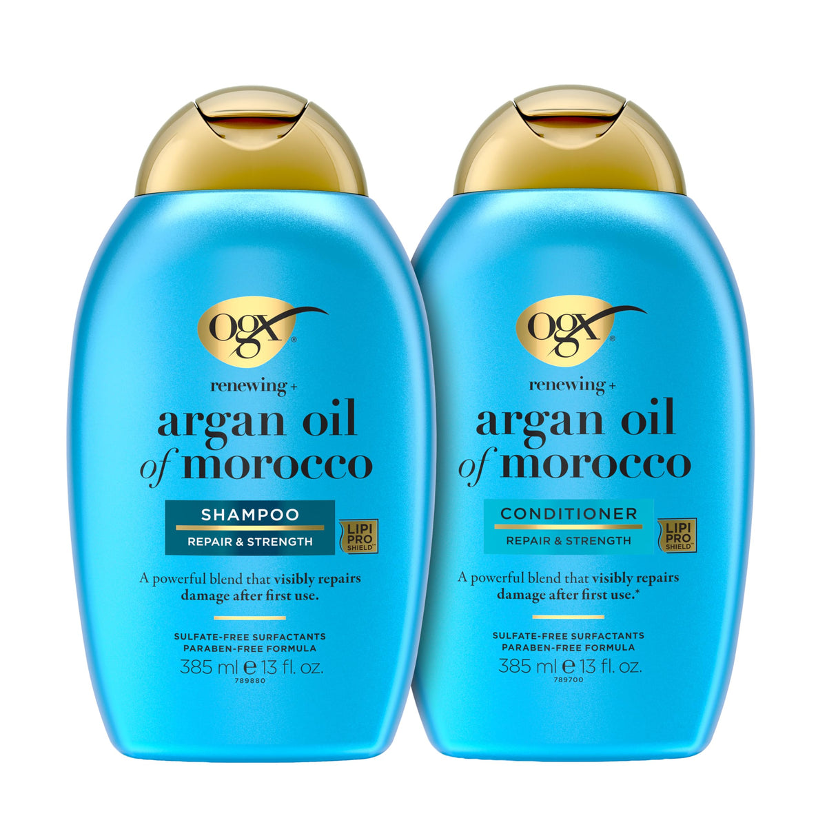 OGX Renewing + Argan Oil of Morocco Shampoo front view, 13 fl oz