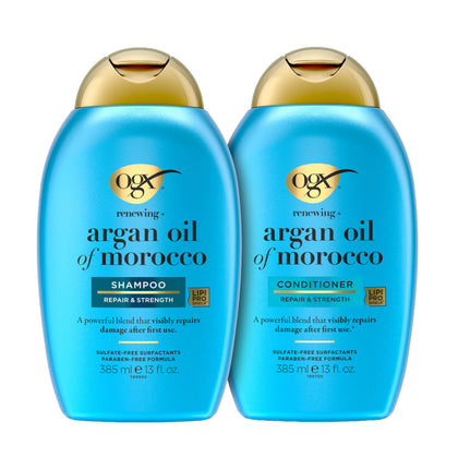 OGX Renewing + Argan Oil of Morocco Shampoo front view, 13 fl oz