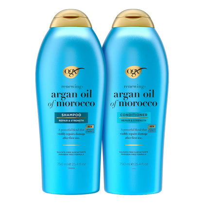 OGX Renewing + Argan Oil of Morocco Shampoo front view, 25.4 fl oz