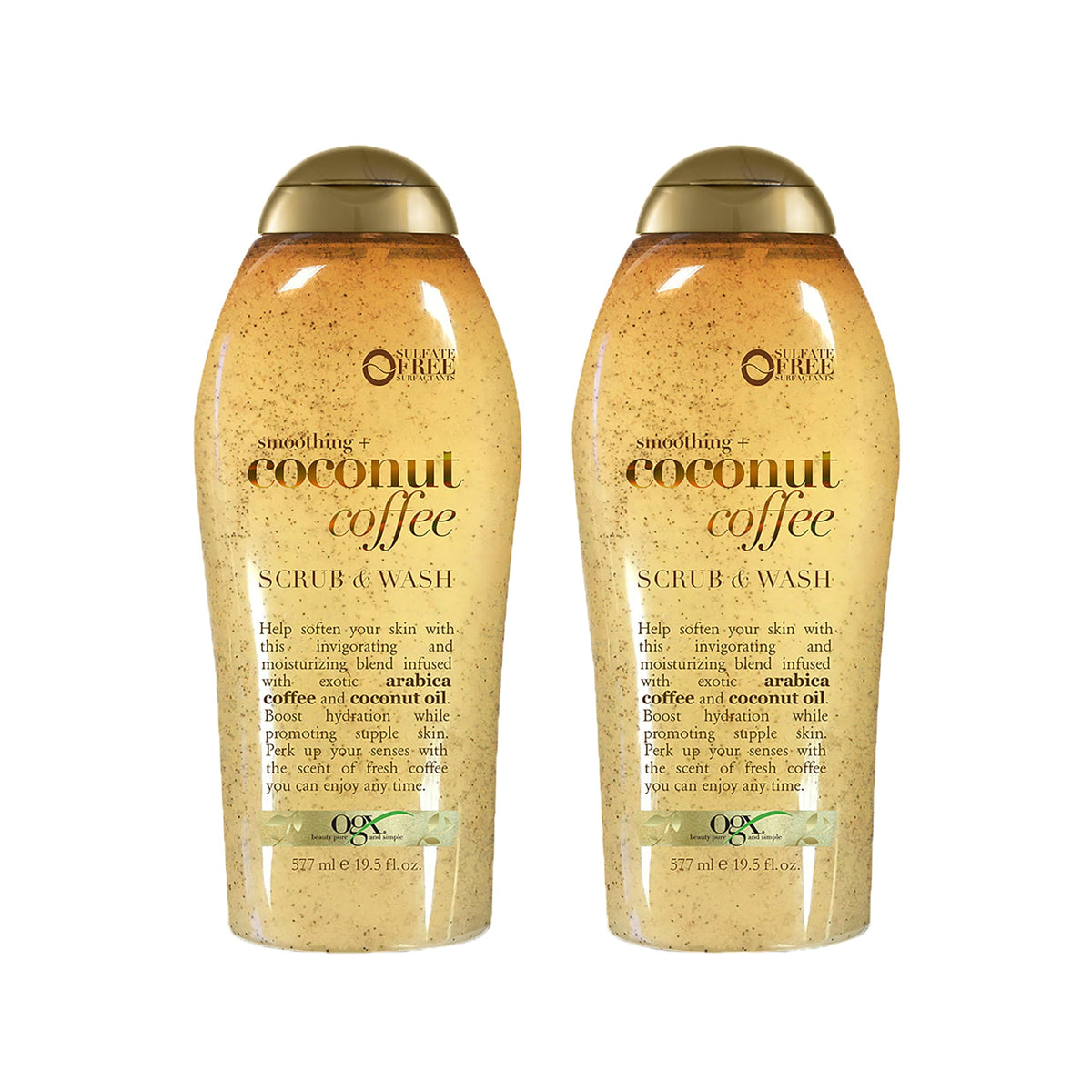 OGX Smoothing Coconut Coffee Exfoliating Body Scrub front view