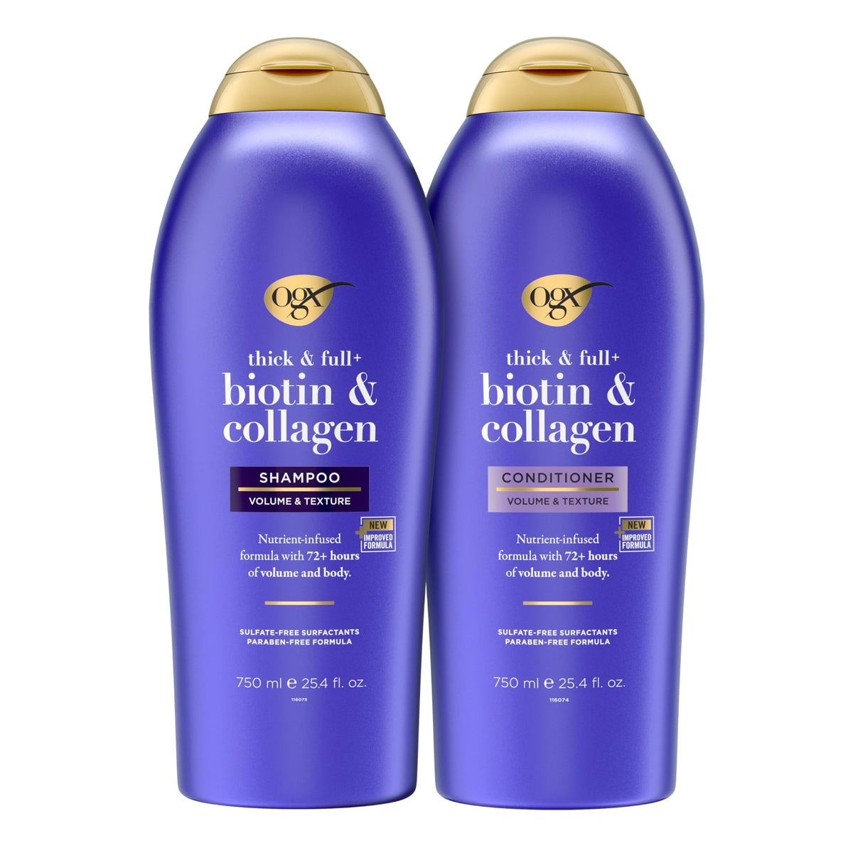 OGX Thick and Full Shampoo 25.4 Fl Oz bottle front view