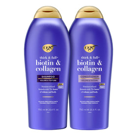 OGX Thick and Full Shampoo 25.4 Fl Oz bottle front view