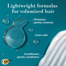 OGX Thick & Full Biotin & Collagen Shampoo and Conditioner set packaging