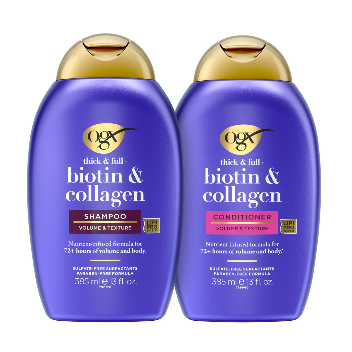 OGX Thick & Full Biotin & Collagen Shampoo front view