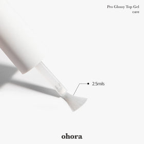 ohora Gel Nail Care Pro Glossy Top Gel application process