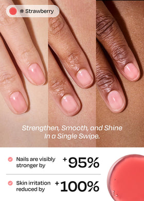 ohora nail strengthener bottle with glossy finish