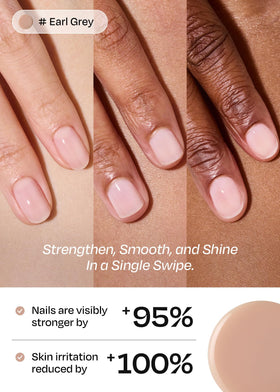 ohora Nail Strengthener Earl Grey 15 mL bottle side view
