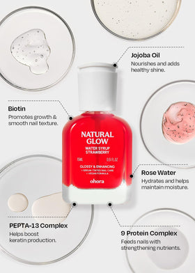 ohora nail strengthener showing glossy finish on nails