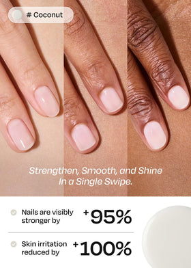 ohora Natural Glow Milk Syrup Nail Strengthener 15 mL Coconut bottle with cap