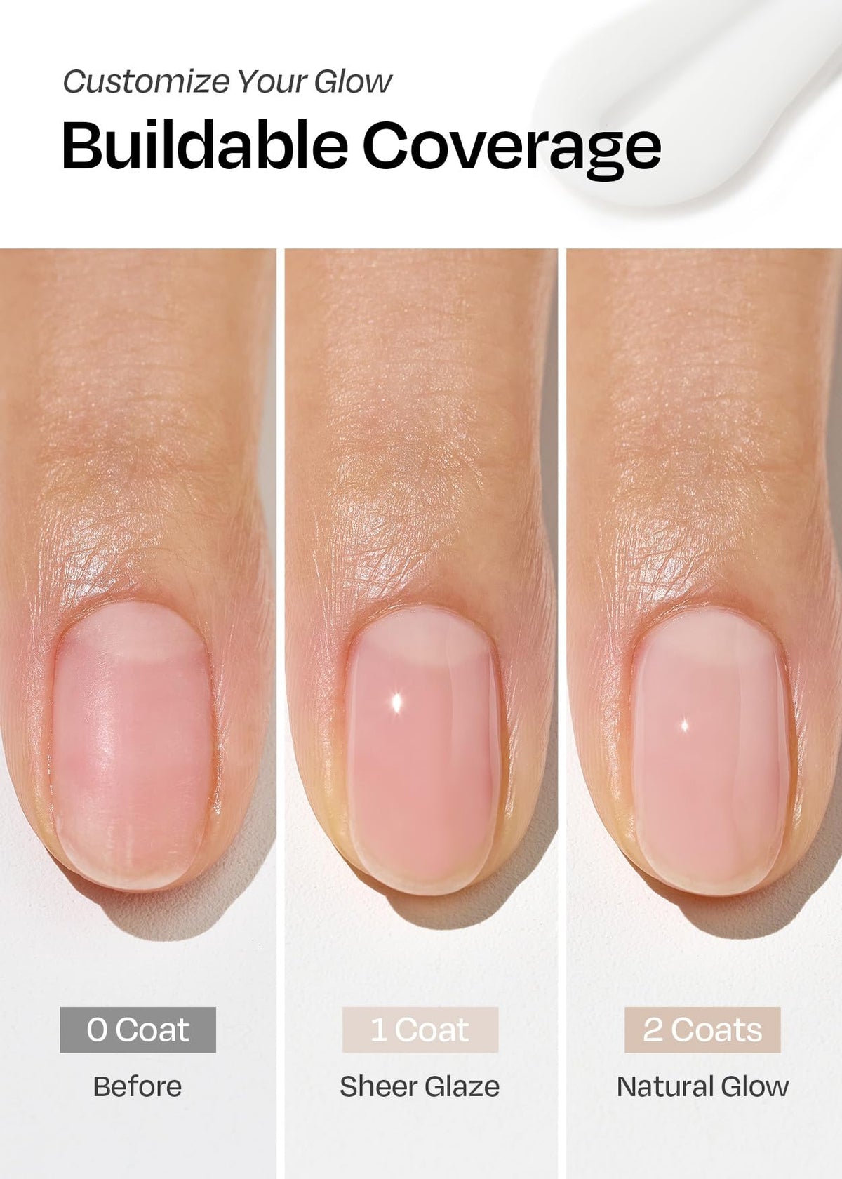 ohora Natural Glow Milk Syrup Nail Strengthener 15 mL Coconut with nail care tools