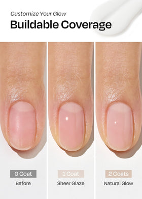 ohora Natural Glow Milk Syrup Nail Strengthener 15 mL Coconut with nail care tools