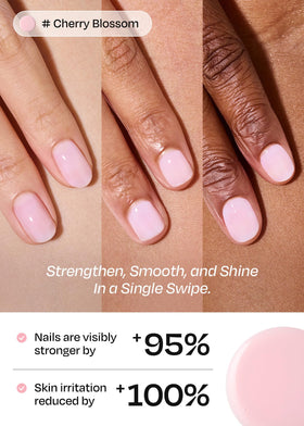 ohora Natural Glow Milk Syrup Nail Strengthener Cherry Blossom bottle with cap
