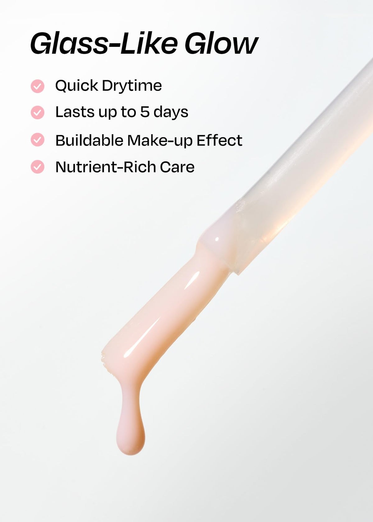 ohora Natural Glow Milk Syrup Nail Strengthener Cherry Blossom in hand