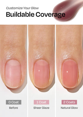 ohora Natural Glow Milk Syrup Nail Strengthener Taro with other nail care products