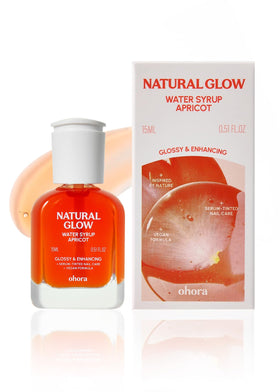 ohora Natural Glow Water Syrup Nail Strengthener 15 mL Apricot front view