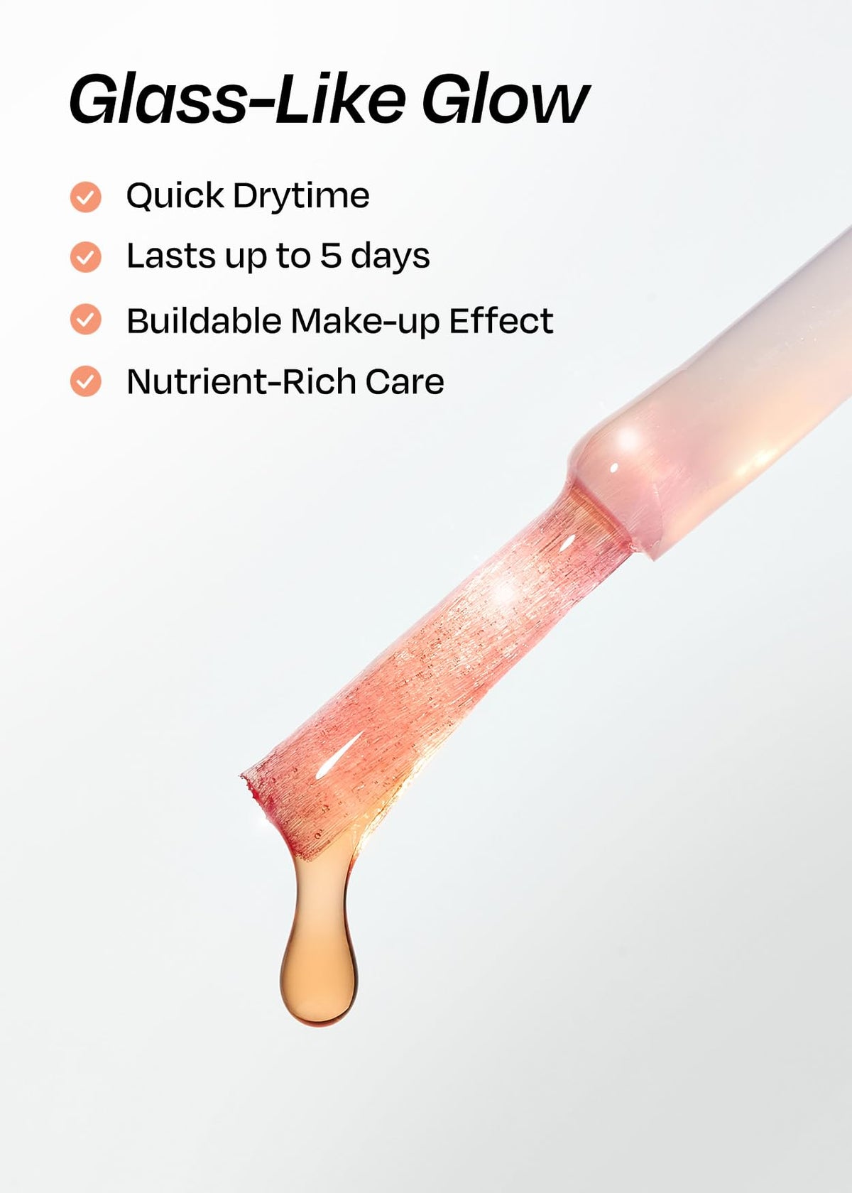 ohora Natural Glow Water Syrup Nail Strengthener 15 mL Apricot with nail care tools