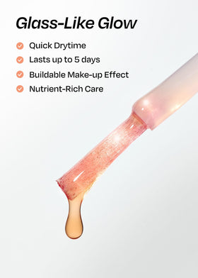 ohora Natural Glow Water Syrup Nail Strengthener 15 mL Apricot with nail care tools