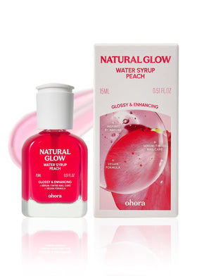 ohora Natural Glow Water Syrup Nail Strengthener 15 mL in Peach front view