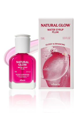 ohora Natural Glow Water Syrup Nail Strengthener 15 mL Plum front view